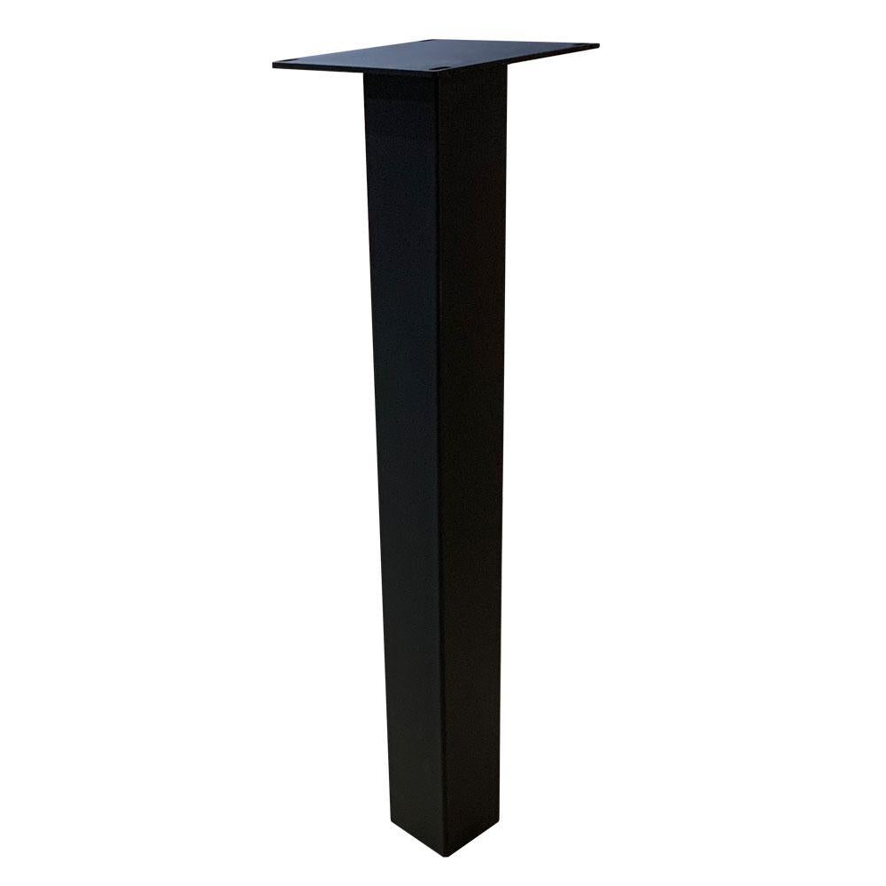 Set 4 zwarte rechte tafelpoten 72 cm (koker 8 x 8 cm)