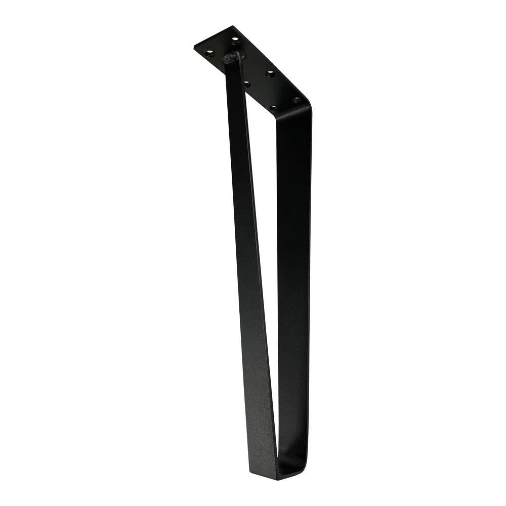 Zwarte lasergesneden stalen design tafelpoot 40 cm (set van 4 stuks)