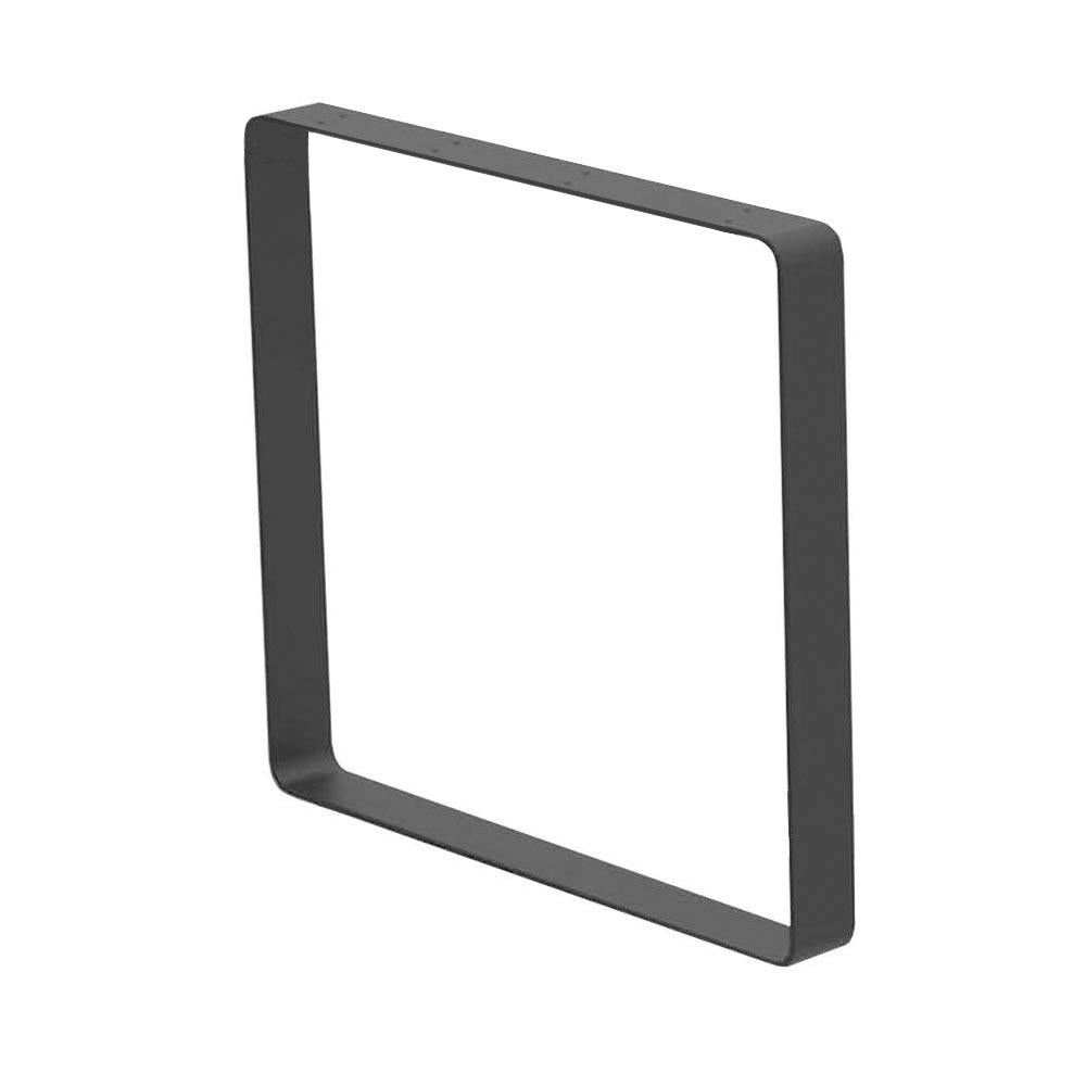 Zwarte massief stalen U tafelpoot 71 cm (koker 8 x 1 cm) (set van 2 stuks)