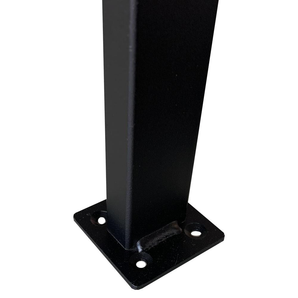 Zwarte stalen salontafel onderstel hoogte 37 cm en diameter 73 cm (40 x 20 mm)
