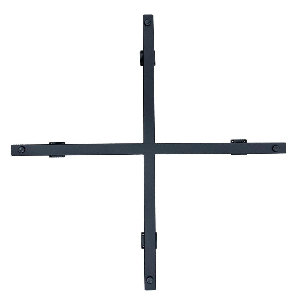 Zwarte stalen salontafel onderstel hoogte 37 cm, vierkant 75 x 75 cm (30 x 30 mm)