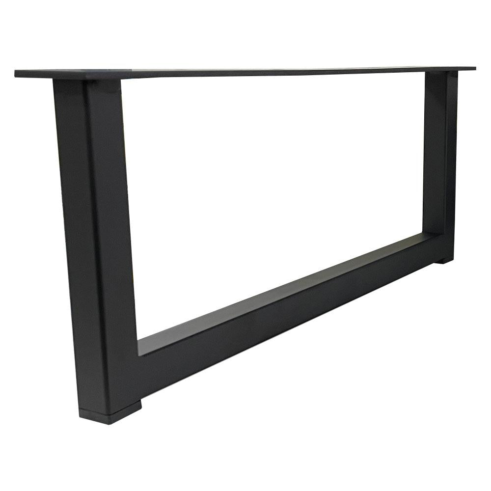 Zwarte stalen U poot hoogte 15 cm en breedte 38 cm (koker 2 x 2) (set van 2 stuks)