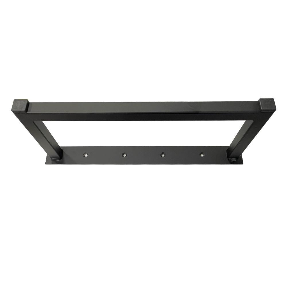 Zwarte stalen U poot hoogte 15 cm en breedte 38 cm (koker 2 x 2) (set van 2 stuks)