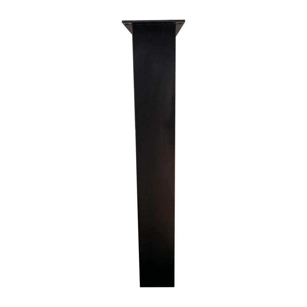 Zwarte U tafelpoot 72 cm (koker 10 x 5) (set van 2 stuks)