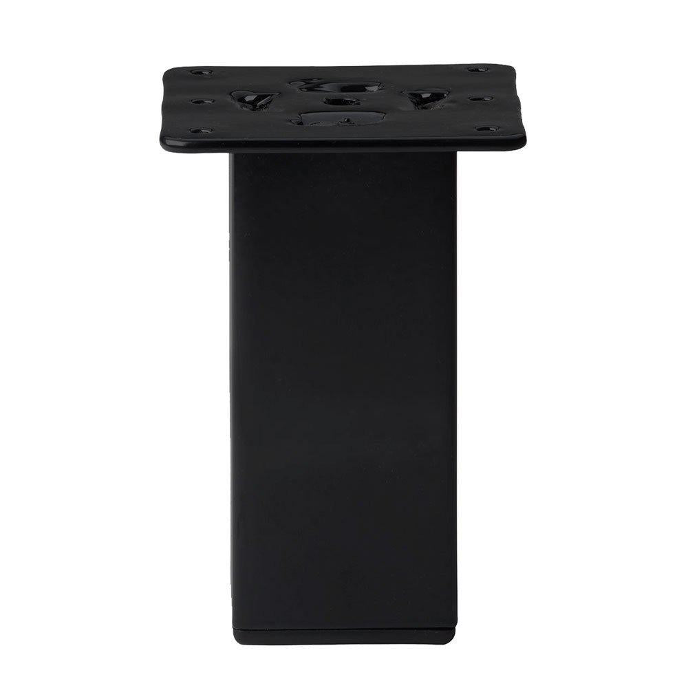 Zwarte vierkanten meubelpoot 13 cm (set van 4 stuks)