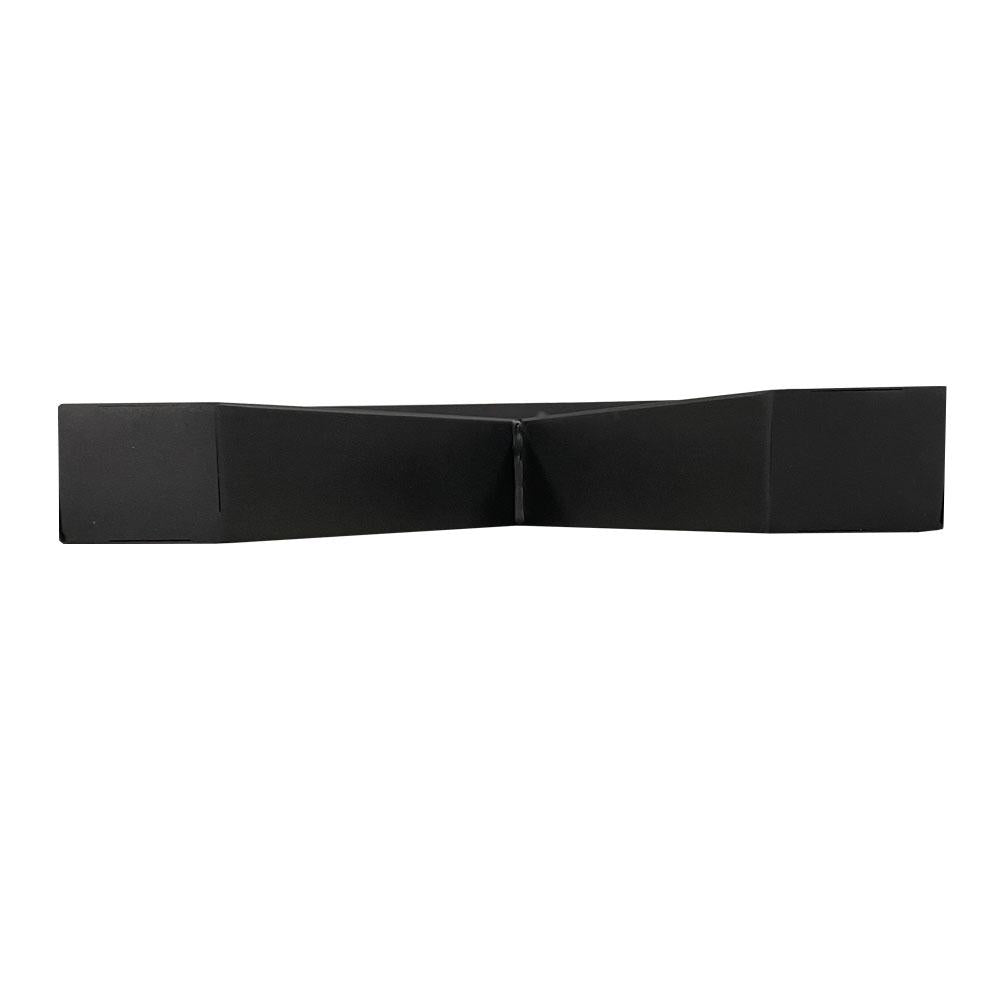 Set zwarte stalen X bankpoten 43 cm (koker 6 x 6)
