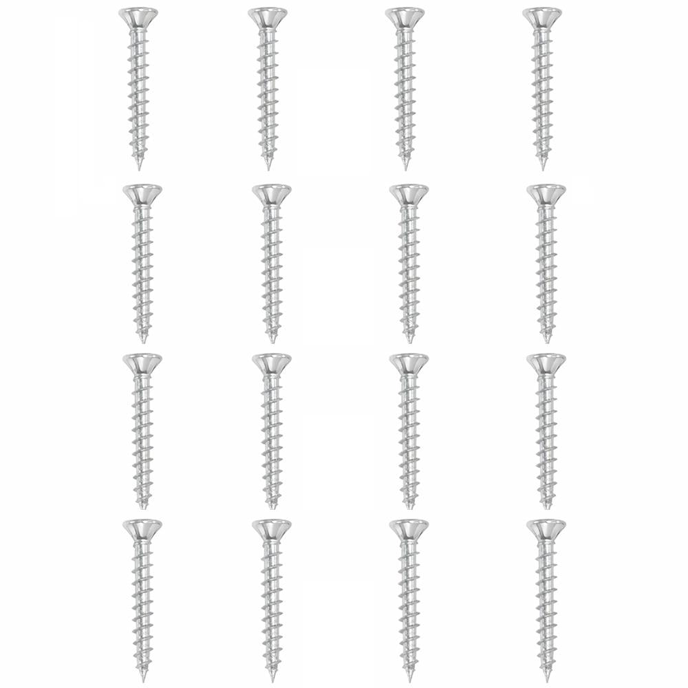 Set stalen schroeven verzinkt rond ø 0,45 cm en lengte 4 cm  - 16 stuks