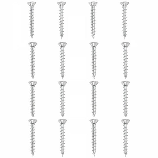 Set stalen schroeven verzinkt rond ø 0,45 cm en lengte 4 cm  - 16 stuks