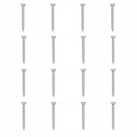 Set stalen schroeven verzinkt rond ø 0,5 cm en lengte 5 cm  - 16 stuks