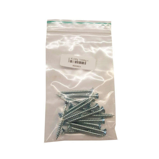 Set stalen schroeven verzinkt rond ø 0,5 cm en lengte 6 cm  - 16 stuks