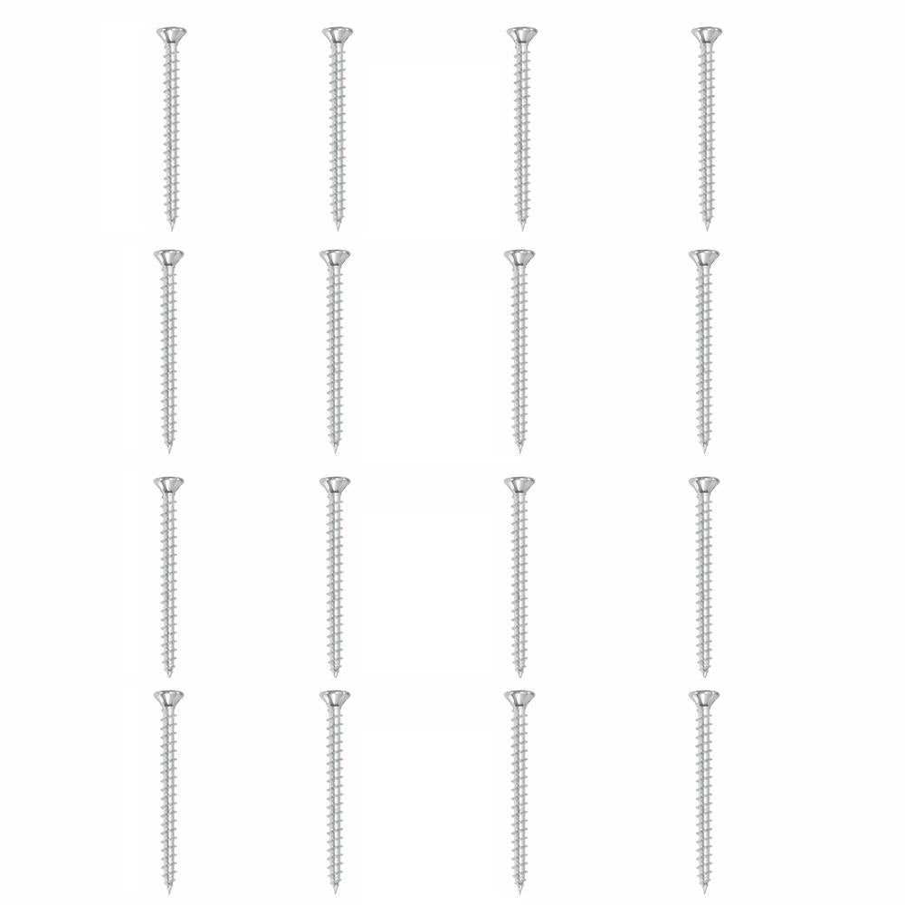 Set stalen schroeven verzinkt rond ø 0,5 cm en lengte 6 cm  - 16 stuks