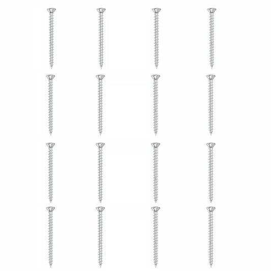 Set stalen schroeven verzinkt rond ø 0,5 cm en lengte 6 cm  - 16 stuks