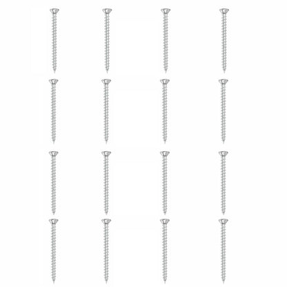 Set stalen schroeven verzinkt rond ø 0,5 cm en lengte 8 cm  - 16 stuks