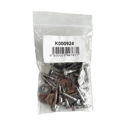 Zakje RVS draadbout schroeven ø 0,5 cm en lengte 2,5 cm - 16 stuks