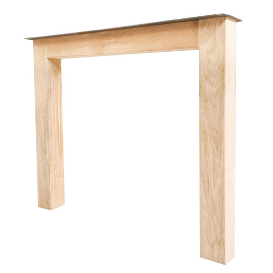 N-poot massief eikenhout 80 bij 8 cm en hoogte 73 cm (8 x 8 cm) (set van 2 stuks)