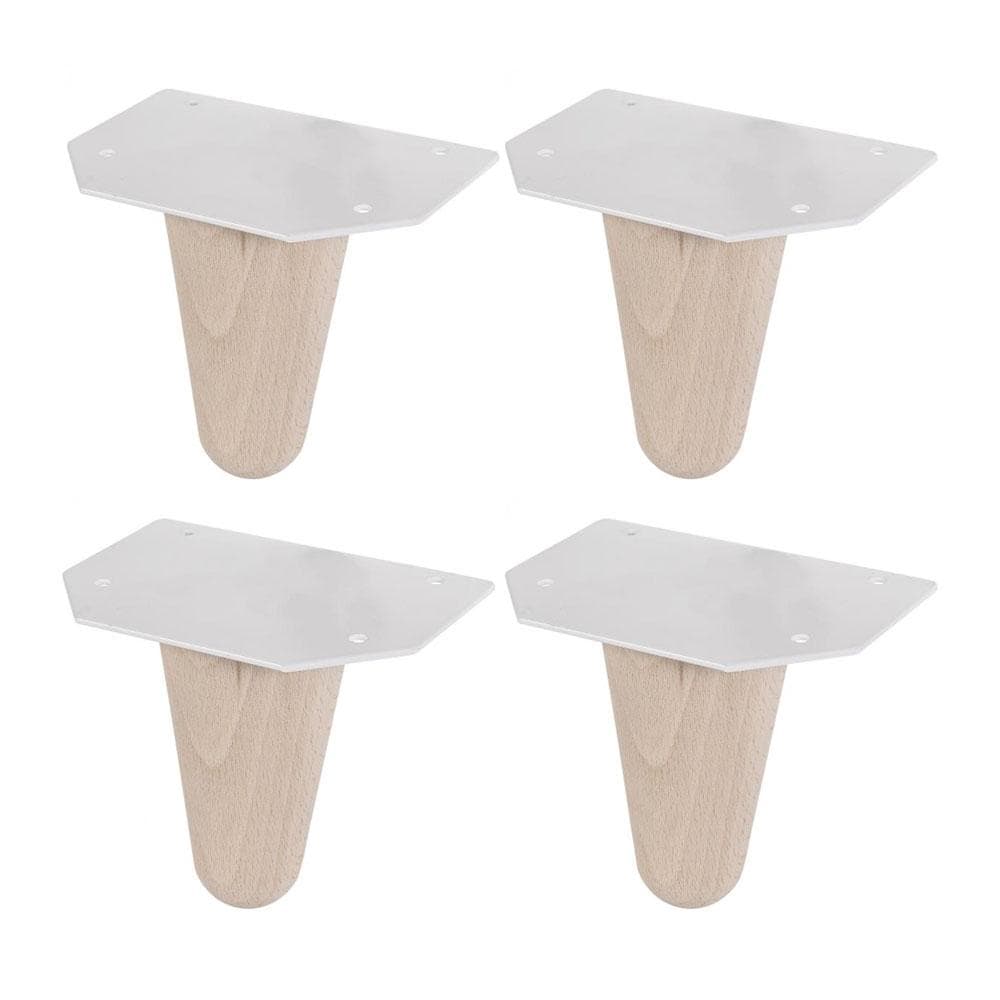 Meubelpoot  conisch Ø 3 cm en hoogte 10 cm  van massief hout - 4 stuks