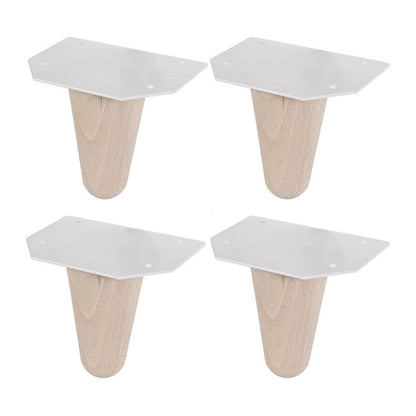 Meubelpoot  conisch Ø 3 cm en hoogte 10 cm  van massief hout - 4 stuks