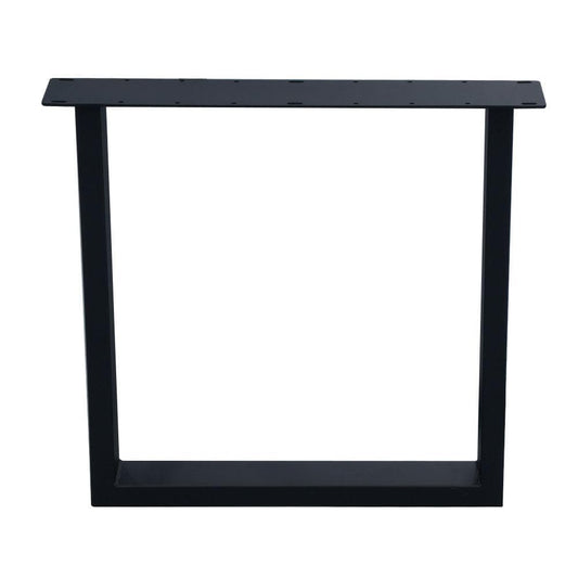 Stalen buiten U tafelpoot zwart 76 bij 10 cm en hoogte 72 cm  (4 x 10 cm) (set van 2 stuks)