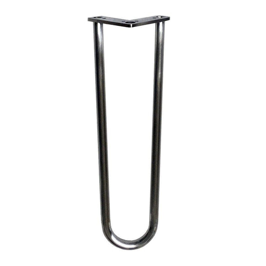 Stalen hairpin chroom hairpin ø 1,6 cm en hoogte 30 cm  (set van 4 stuks)