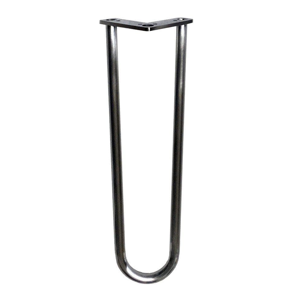 Stalen hairpin chroom hairpin ø 1,6 cm en hoogte 35 cm  (set van 4 stuks)