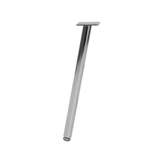 Stalen schuine meubelpoot chroom rond ø 2,5 cm en hoogte 40 cm  (set van 4 stuks)