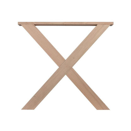 X-poot  x vorm 78 bij 8 cm en hoogte 72 cm  van hout, 8 x 8 cm - 2 stuks