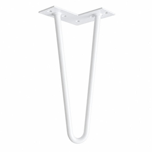 Massief stalen hairpin wit hairpin ø 1,2 cm en hoogte 30 cm  (set van 4 stuks)