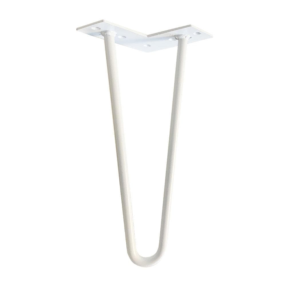 Stalen hairpin wit hairpin ø 1,2 cm en hoogte 30 cm  (set van 4 stuks)