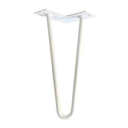 Stalen hairpin wit hairpin ø 1,2 cm en hoogte 30 cm  (set van 4 stuks)