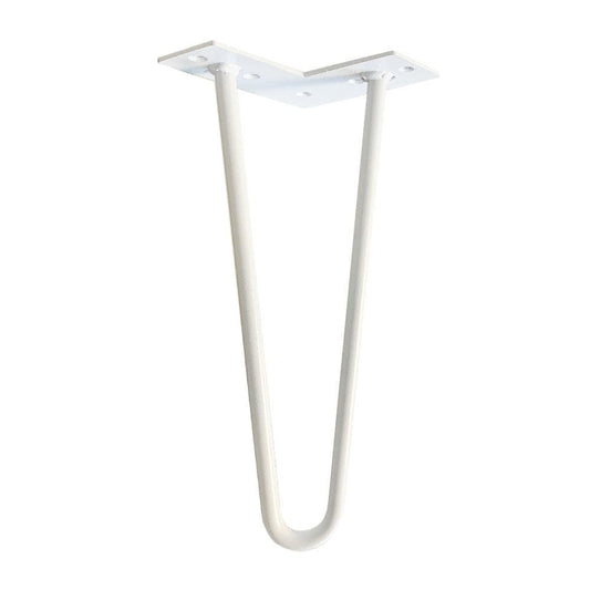 Stalen hairpin wit hairpin ø 1,2 cm en hoogte 30 cm  (set van 4 stuks)