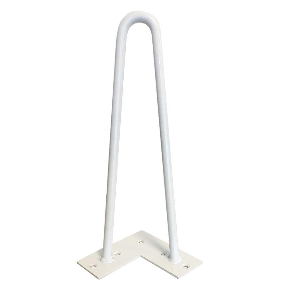 Stalen hairpin wit hairpin ø 1,2 cm en hoogte 30 cm  (set van 4 stuks)