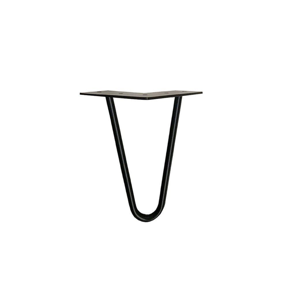 Stalen hairpin zwart hairpin ø 1,2 cm en hoogte 15 cm  (set van 4 stuks)