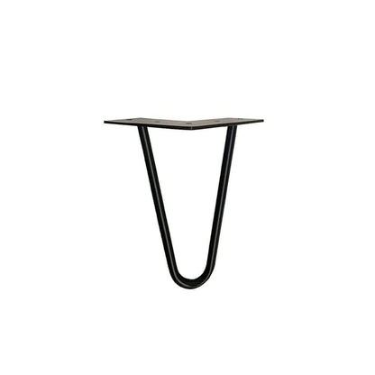 Stalen hairpin zwart hairpin ø 1,2 cm en hoogte 15 cm  (set van 4 stuks)