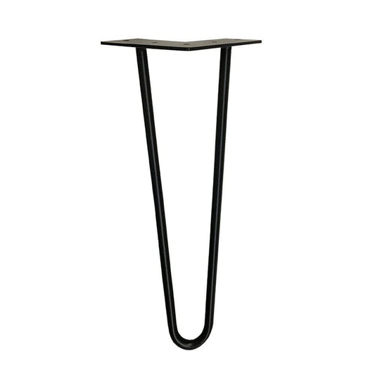 Stalen hairpin zwart hairpin ø 1,2 cm en hoogte 35 cm  (set van 4 stuks)