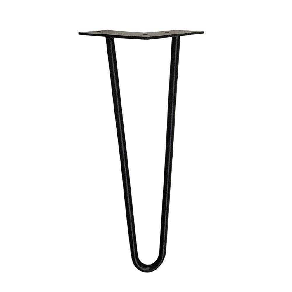 Stalen hairpin zwart hairpin ø 1,2 cm en hoogte 35 cm  (set van 4 stuks)
