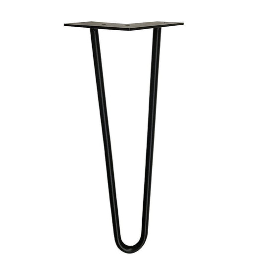 Stalen hairpin zwart hairpin ø 1,2 cm en hoogte 45 cm  (set van 4 stuks)