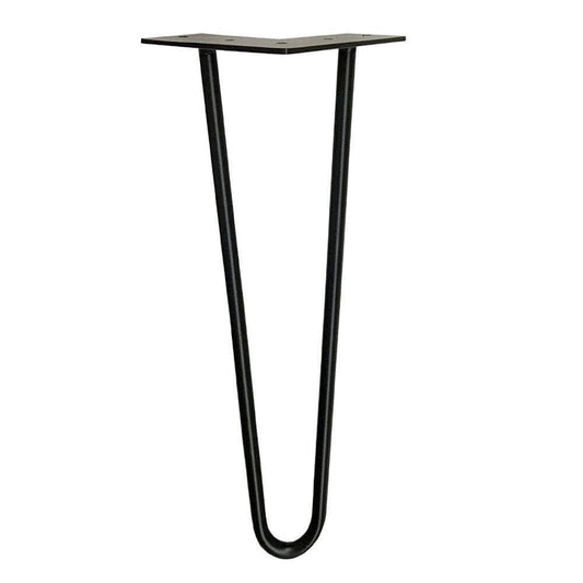 Stalen hairpin zwart hairpin ø 1,2 cm en hoogte 50 cm  (set van 4 stuks)