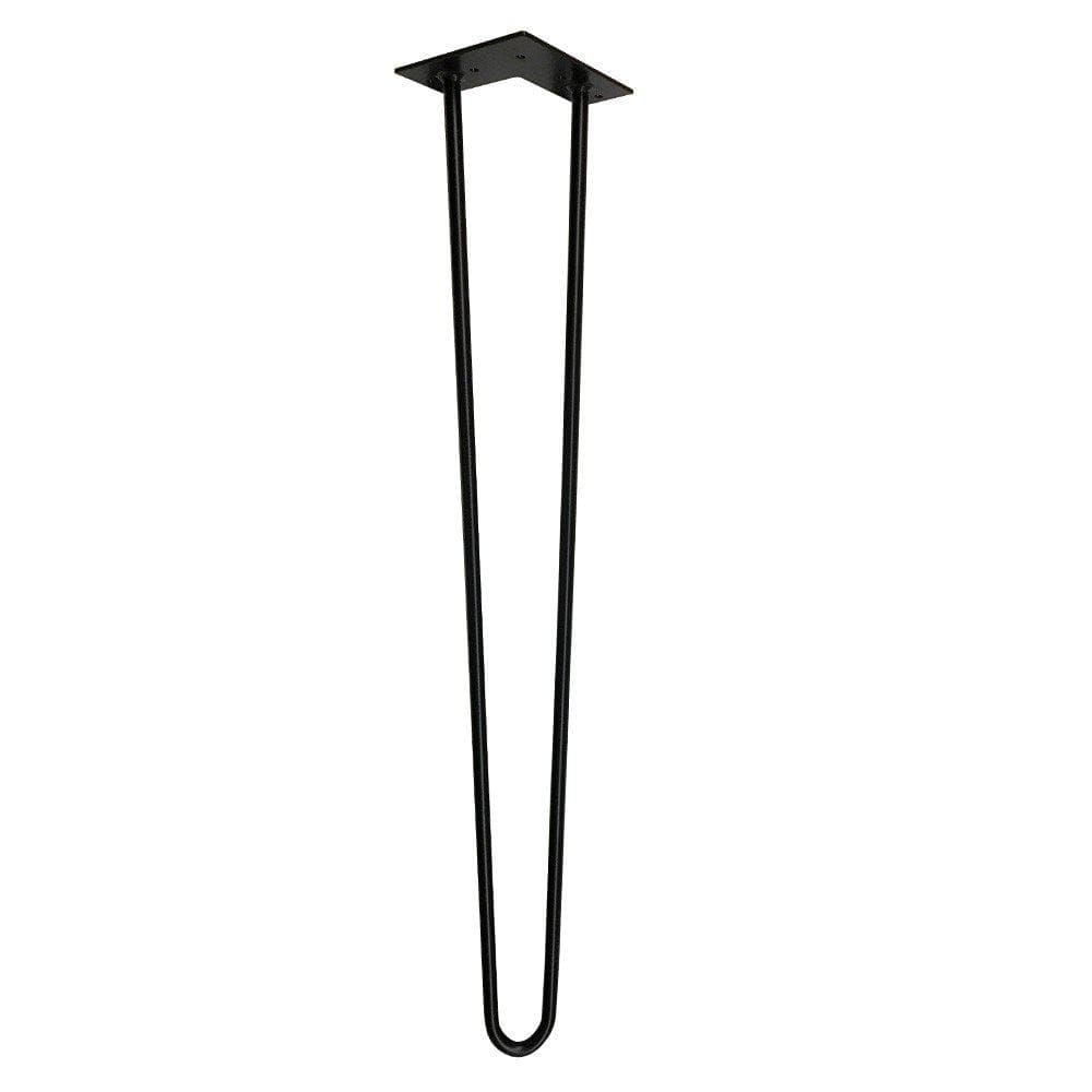 Stalen hairpin zwart hairpin ø 1,2 cm en hoogte 71 cm  (set van 4 stuks)