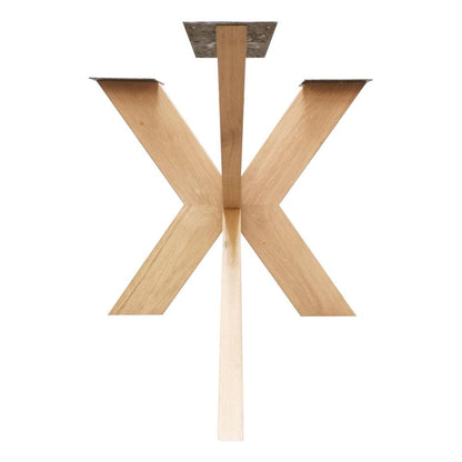 Spinpoot van eikenhout ongelijkzijdig matrix 140 bij 70 cm en hoogte 72 cm (15 x 5 cm)