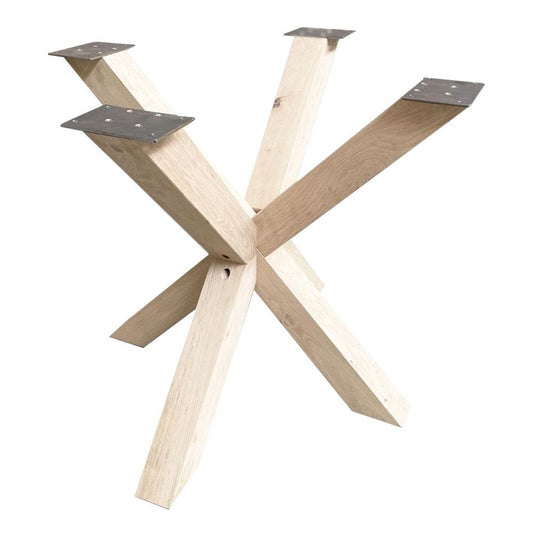 Spinpoot van eikenhout vierkanten matrix 75 bij 75 cm en hoogte 72 cm (8 x 8 cm)