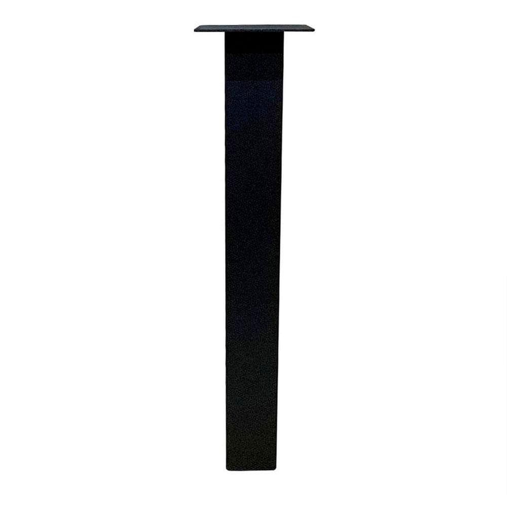 Stalen rechte tafelpoot zwart vierkant 10 bij 10 cm en hoogte 90 cm  (10 x 10 cm) (set van 4 stuks)