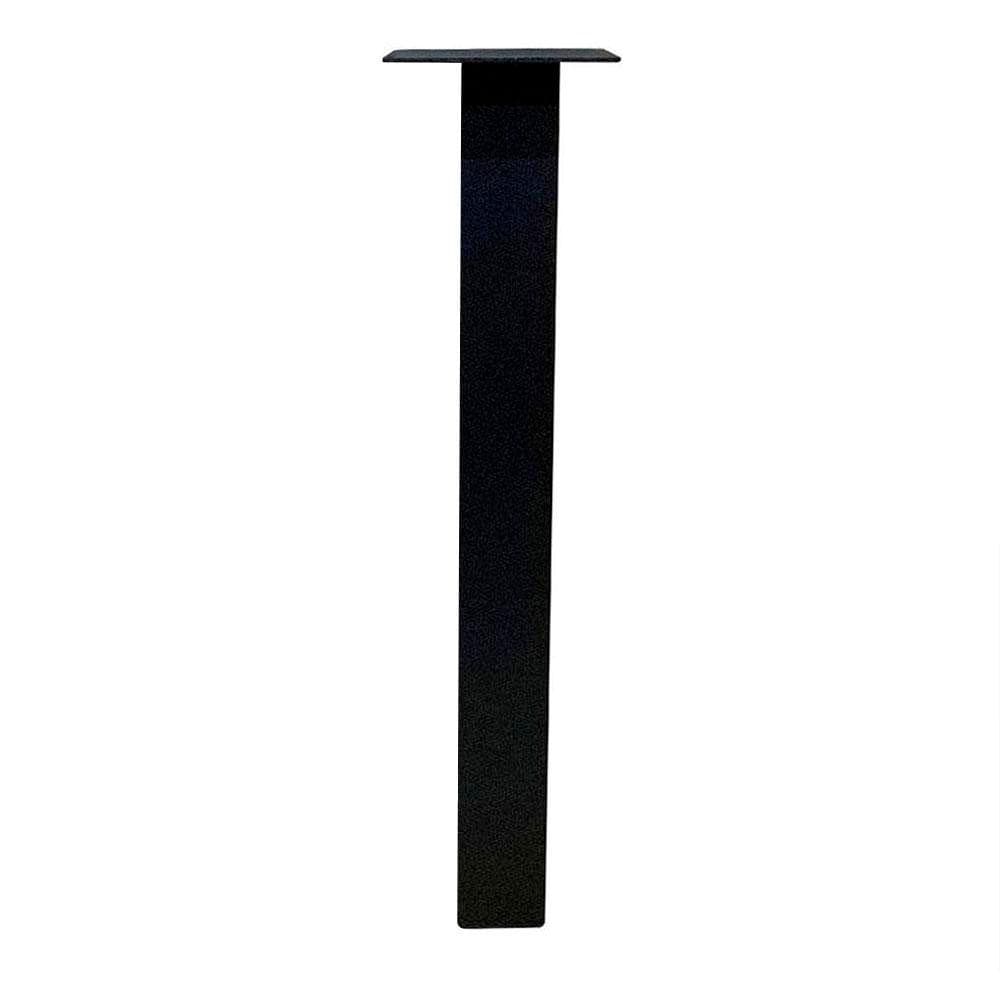 Stalen rechte tafelpoot zwart vierkant 8 bij 8 cm en hoogte 90 cm  (8 x 8 cm) (set van 4 stuks)