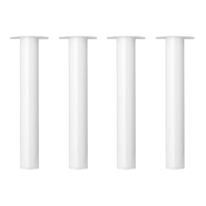 Stalen meubelpoot wit rond ø 6 cm en hoogte 42 cm  - 4 stuks