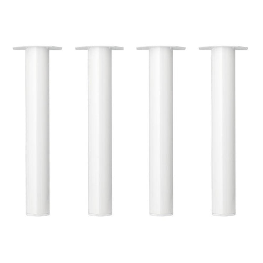 Stalen meubelpoot wit rond ø 6 cm en hoogte 42 cm  - 4 stuks