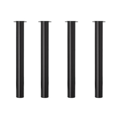 Stalen meubelpoot zwart rond ø 7,6 cm en hoogte 72 cm  - 4 stuks