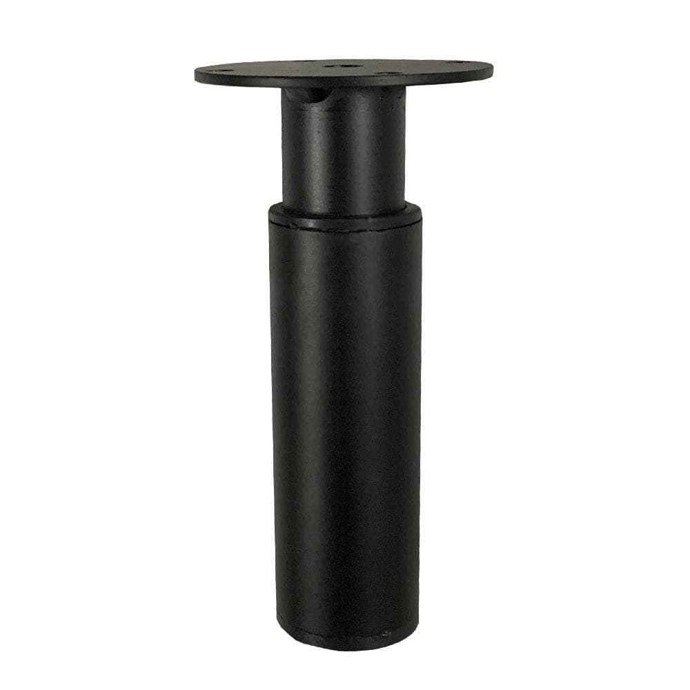 Stalen verstelbare meubelpoot zwart rond ø 3 cm en hoogte 9,5 cm  (set van 4 stuks)