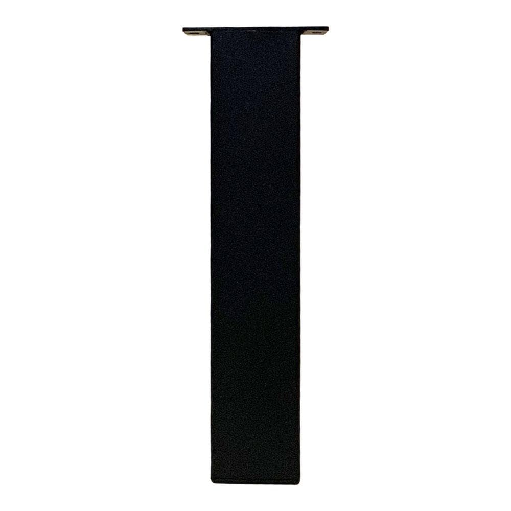 Set stalen rechte tafelpoten zwart vierkant 8 bij 8 cm en hoogte 43 cm  (8 x 8 cm) - 4 stuks