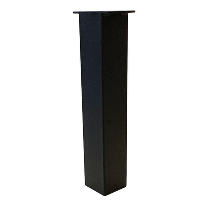 Set stalen rechte tafelpoten zwart vierkant 8 bij 8 cm en hoogte 43 cm  (8 x 8 cm) - 4 stuks