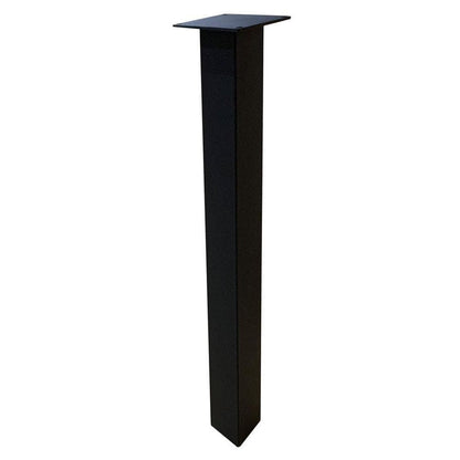 Stalen tafelpoot zwart vierkant 6 bij 6 cm en hoogte 72 cm  (6 x 6 cm) - 4 stuks