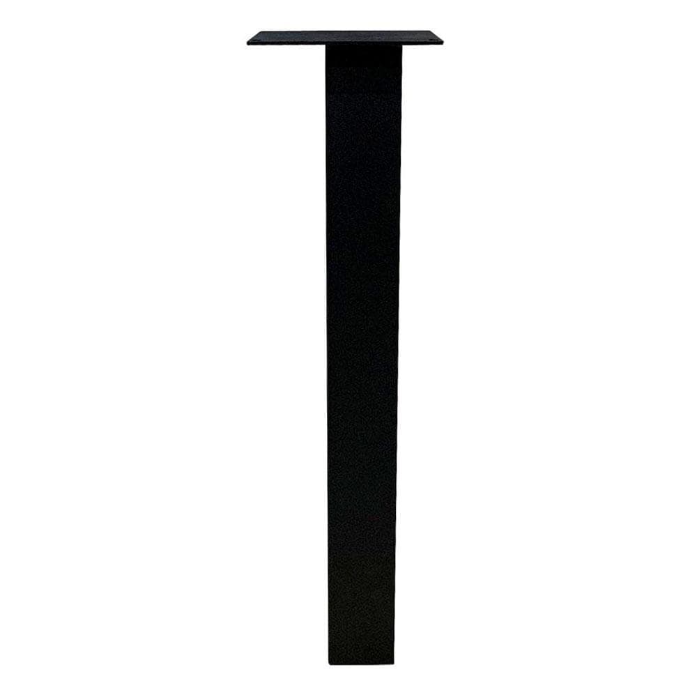 Set stalen rechte tafelpoten zwart vierkant 8 bij 8 cm en hoogte 72 cm  (8 x 8 cm) - 4 stuks